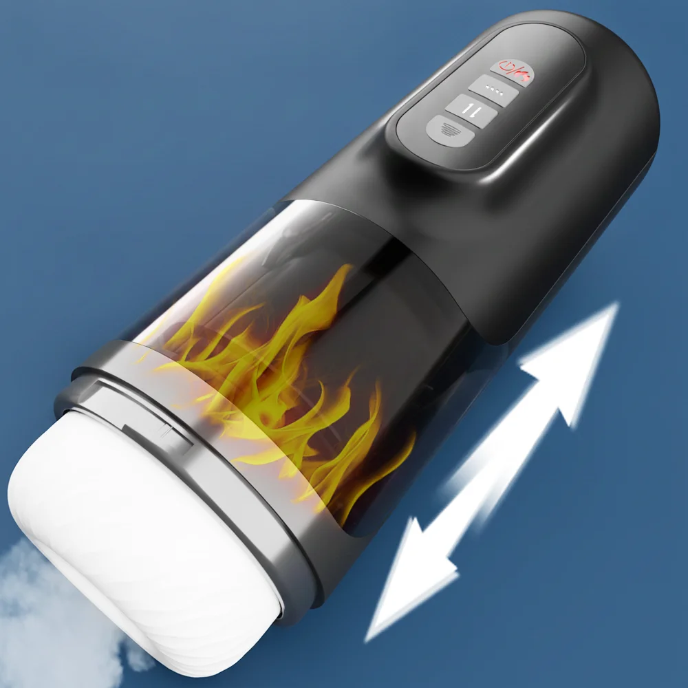 Automatic Telescopic Sucking Male Masturbator Cup Sex Machine Heating Pussy Masturbation Adult Sex Toy For Men 3D Male Stroker