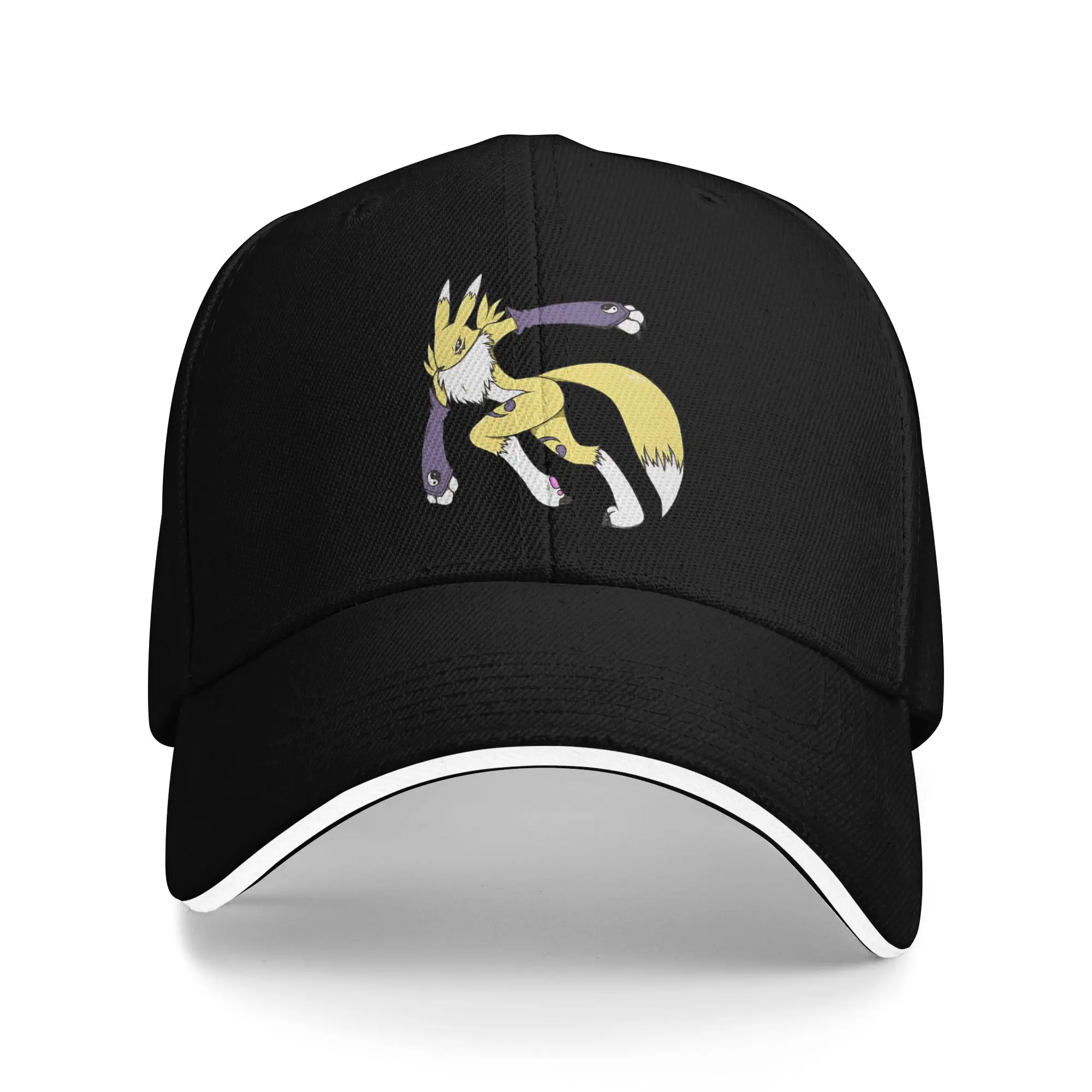 Summer Renamon Japanese Frame Baseball Cap Hunting Camping Fashion Custom Logo Sun Trucker Hat Men Women Wholesale Baseball Caps