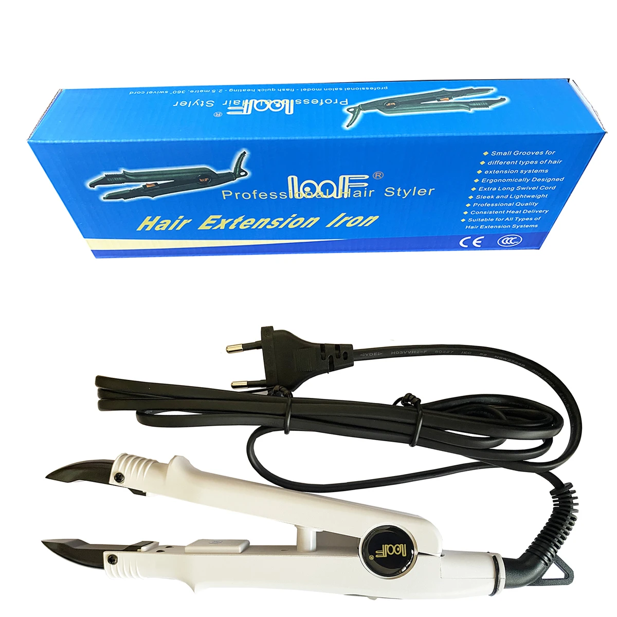 super quality wholesale price  White color FLAT PLATE Fusion Hair Extension Keratin Bonding Tool Heat Iron