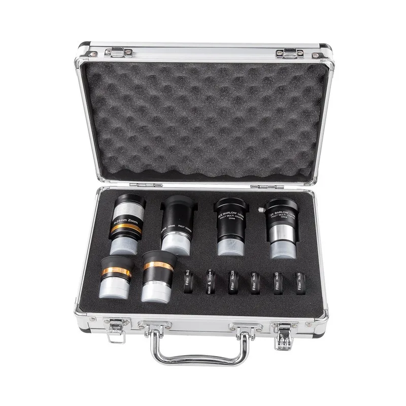 Astronomical Telescope Accessory Kit Eyepiece Barlow Lens Colors Filters 1.25