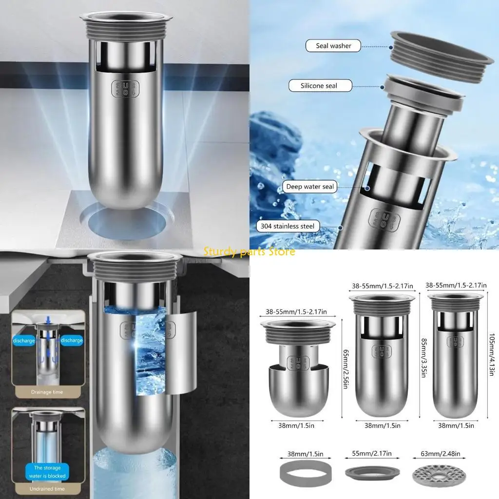 

97QC Ремонт дома Сливная пробка из нержавеющей стали Устойчивый к запаху Дезодорант для слива в пол