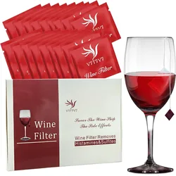 18 pieces of wine purifier, wine sulfite filter, remove sulfites and histamine, eliminate dizziness headache, prevent wine aller