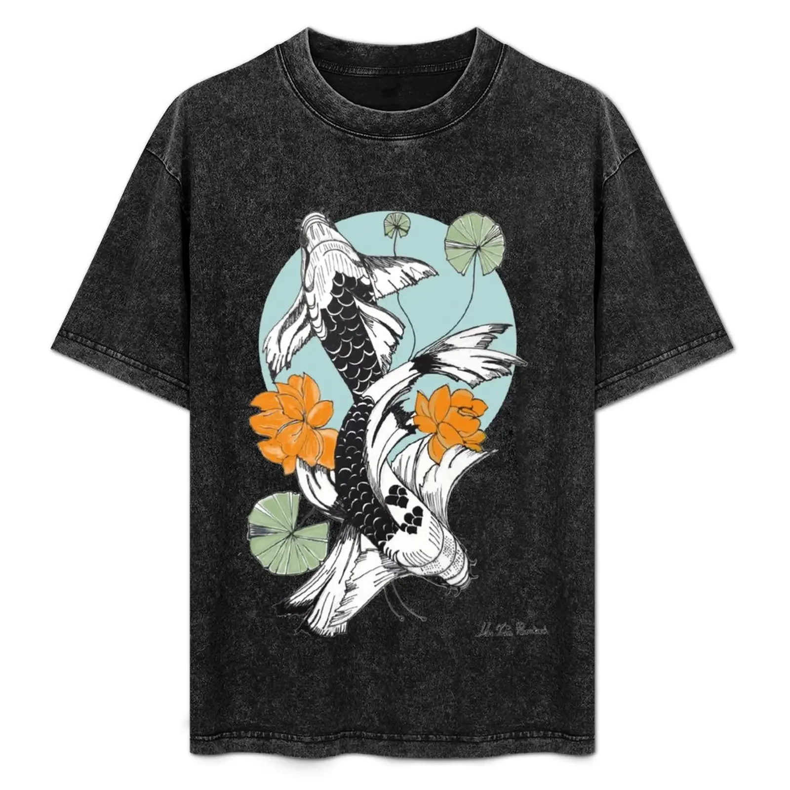 

Koi Japanese Fish T-Shirt anime clothes graphic t shirt vintage plus sizes shirts graphic tee men