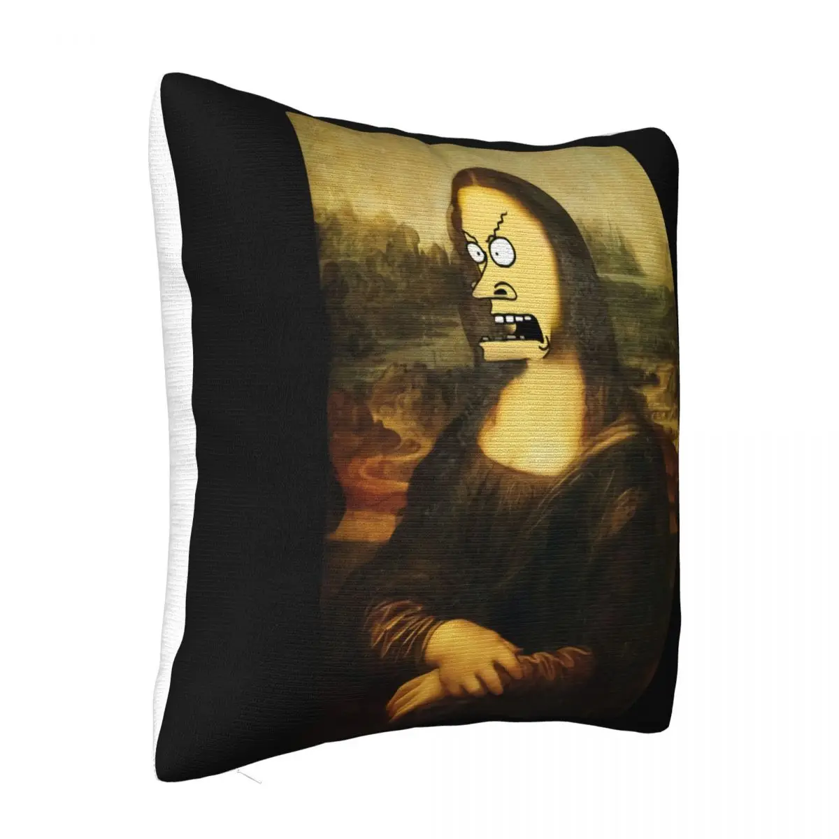 Da Vinci Cornholio Mona Lisa Funny Black For Beavis And Butthead Fans Fashion Classic Men Brand Pillow Case