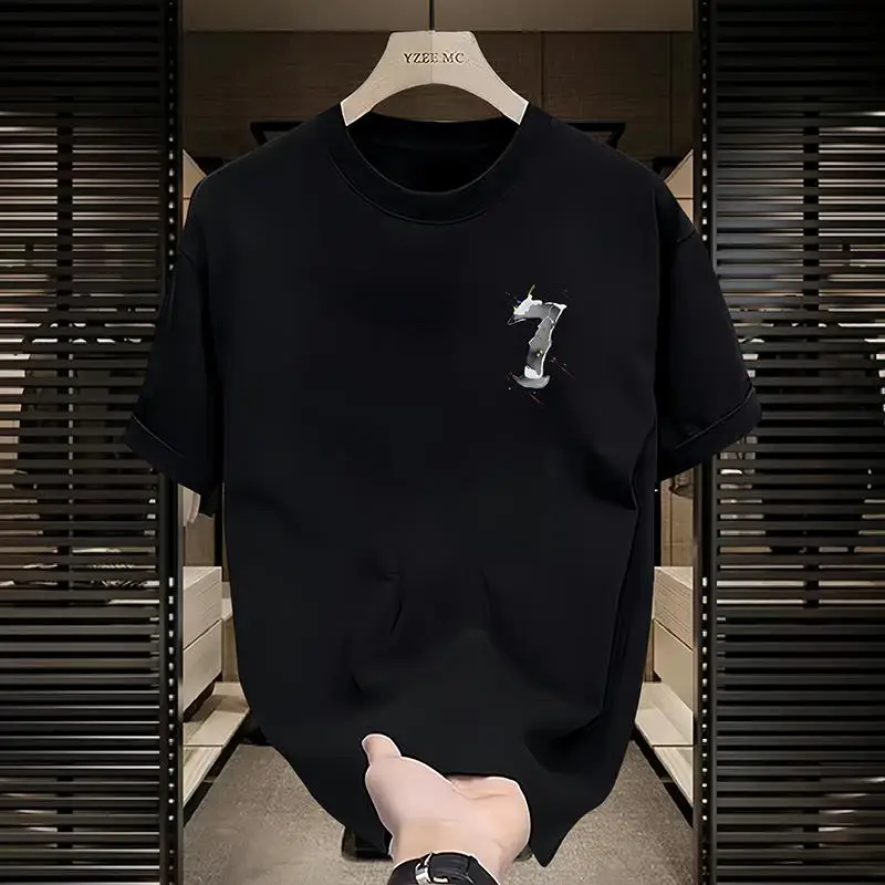 تي شيرت صيفي جديد حار لعام 2026 ماركة أمريكية عصرية بأكمام قصيرة تي شيرت صيفي للرجال والنساء بلوزة فضفاضة مكشوفة وسيم #4