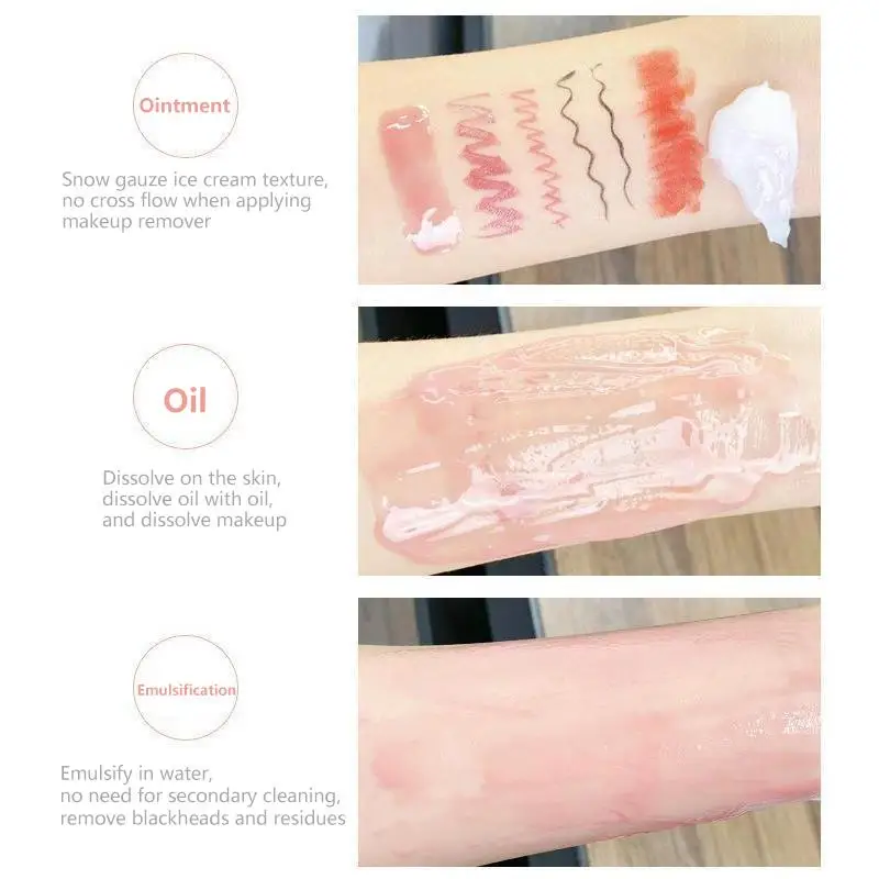 Bálsamo limpiador de maquillaje, limpiador facial hidratante suave de 50g para pieles sensibles y grasas, rutina nocturna de eliminación rápida del maquillaje