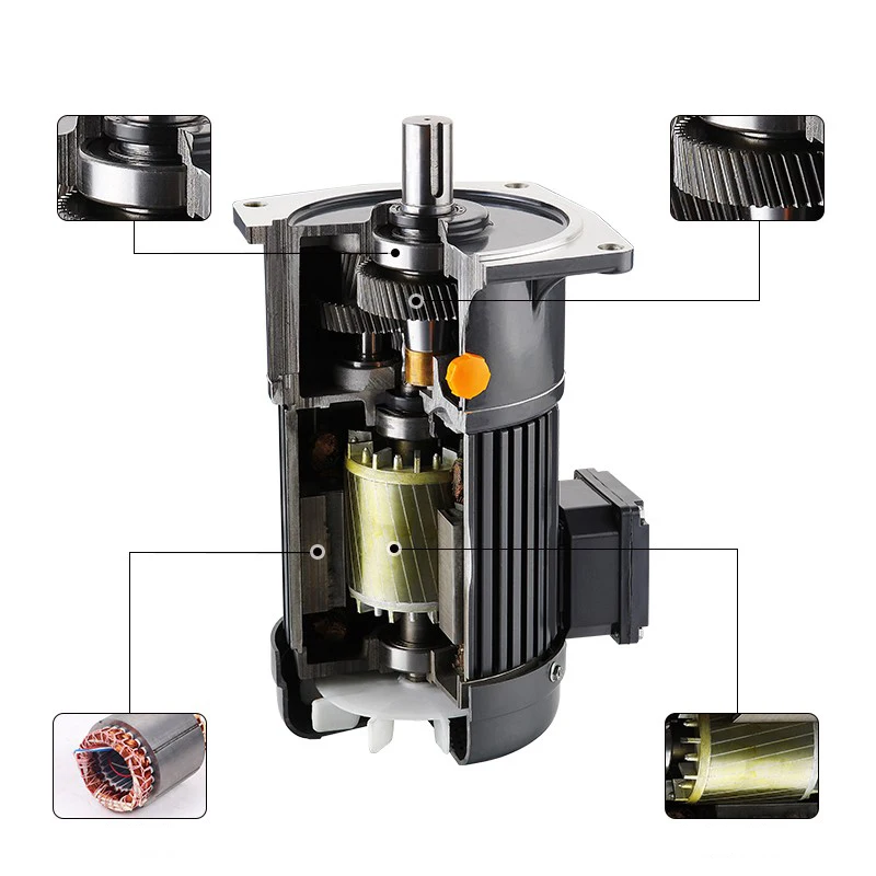 ZD Motor Horizontal 100W/200W Small Gear Reduction Three Phase Asynchronous Motor ZV200-5-S-G1-LD