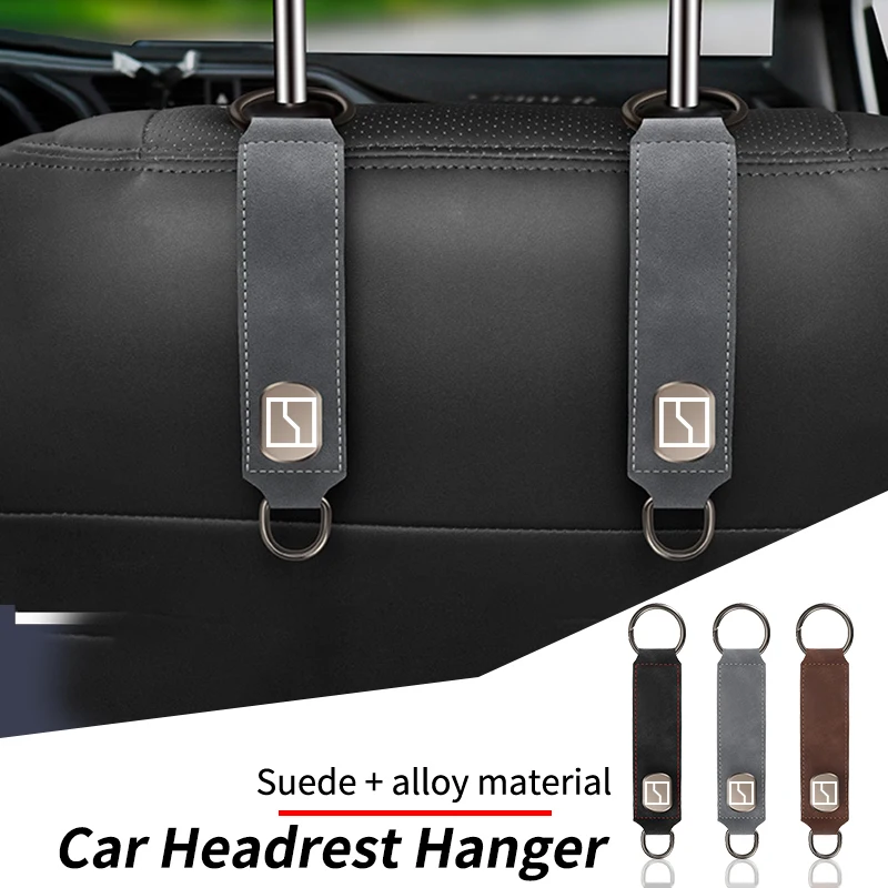 

Suede Car Seat Back Hook Metal Ring Backrest Hook Auto Decoration For Zeekr 001 FR 007GT EX1E MIX X 007 009 7X