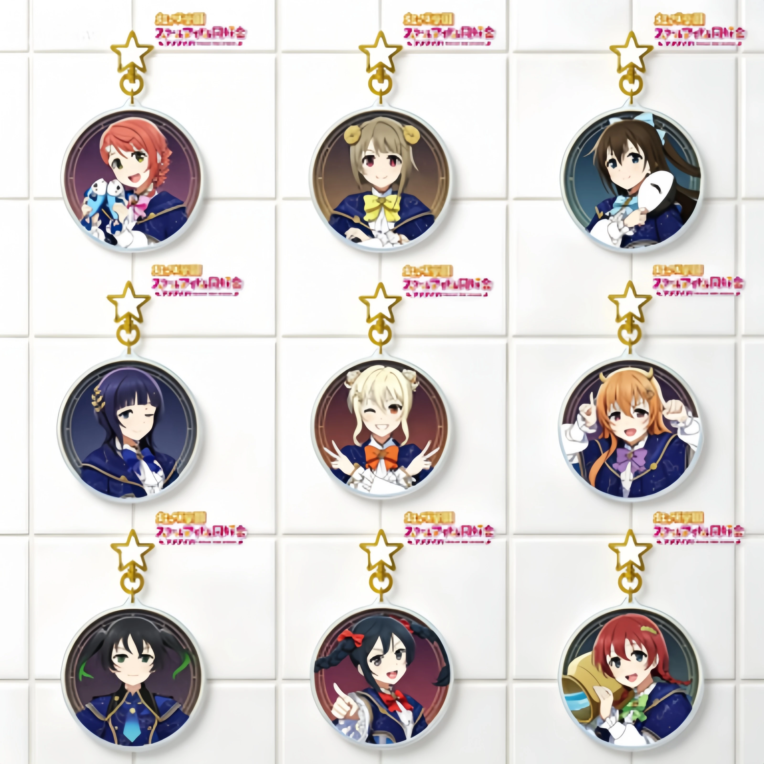 13pc/Wholesale Anime Love Live Acrylic keychain Cartoon pendant keyring decoration gift Backpack Pendant cartoon character 6cm