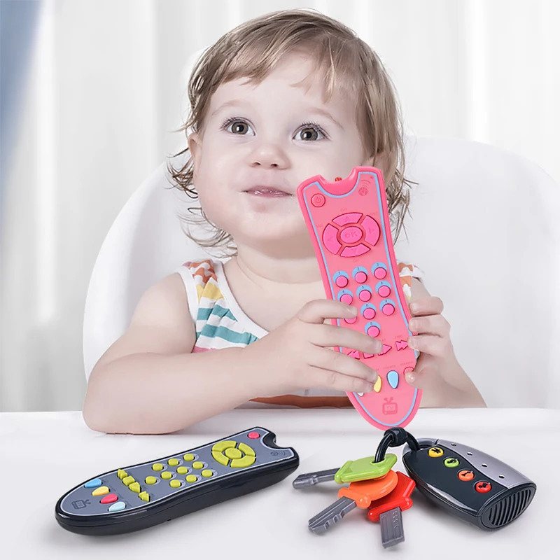 Music Mobile Phone TV Remote Control Car Key Baby Early Educational Toys Electric Numbers English Learning Toys Gift For Newborn