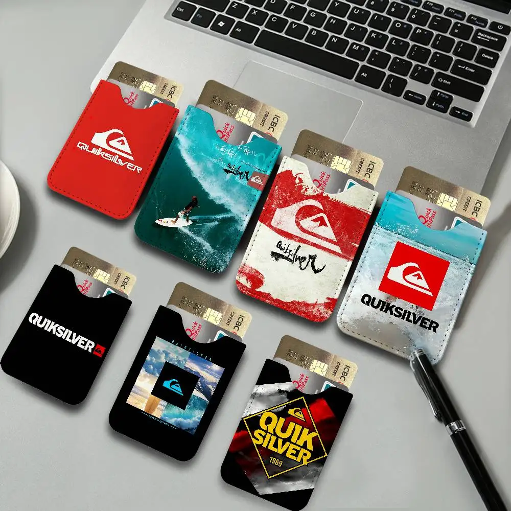 Brand Q-Quiksilver Logo Card Protect Credit Bank Card Holder Case Slim Wallet Protector for Men Travel Shopping