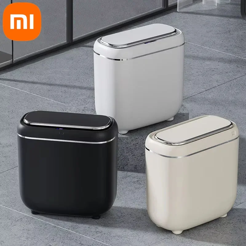 Xiaomi 14L Smart Sensor Trash Can With Display Recharging Automatic Wastebin For Bathroom Kitchen Toilet Wastebasket