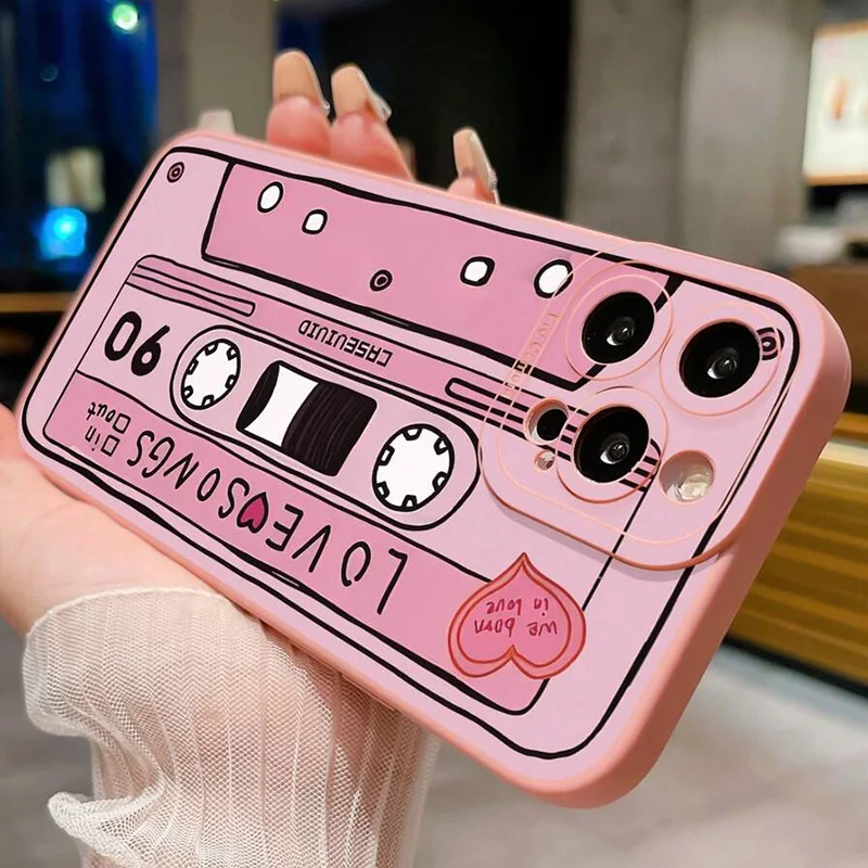 Scribble Tape Design Phone Case for Xiaomi 14T Mi 13T 14 13 12 11 Lite 5G 12T Poco F6 F5 X5 X6 X3 M6 Pro 4G Shockproof Cover