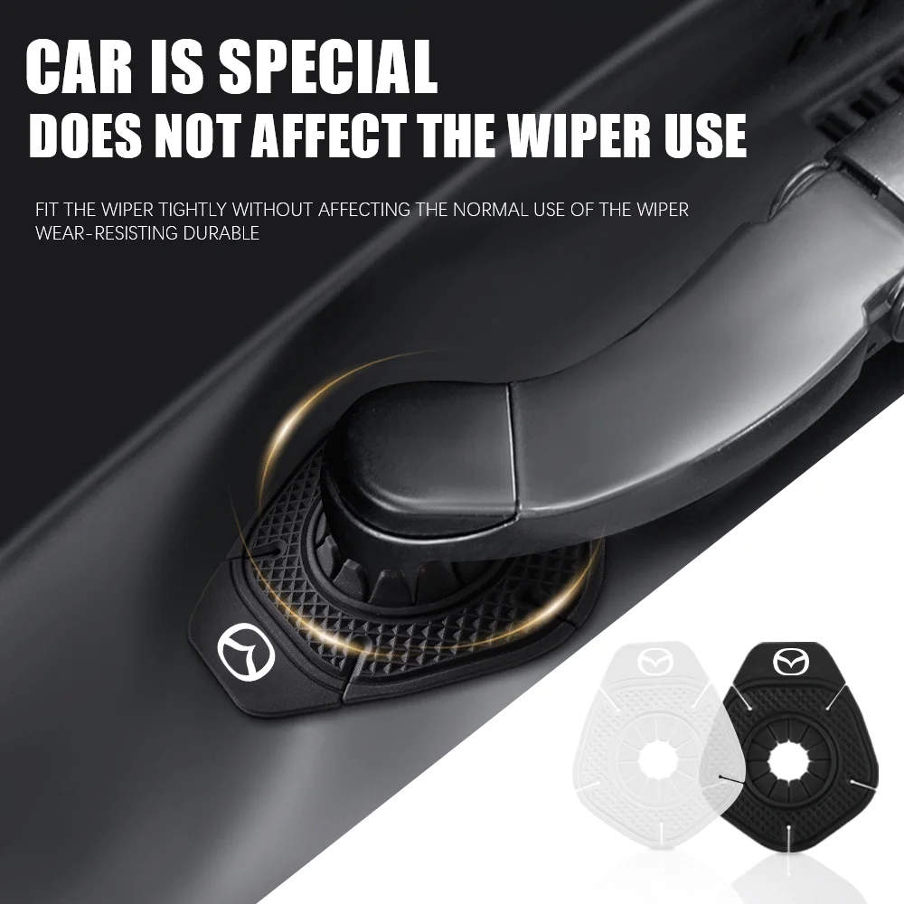 2Pcs Car Windshield Wiper Arm Bottom Hole Protective Cover For Mazda CX-3 Bk GL CX-8 CX-5 MS Speed 6 2 3 CX30 MX-5  Accessories