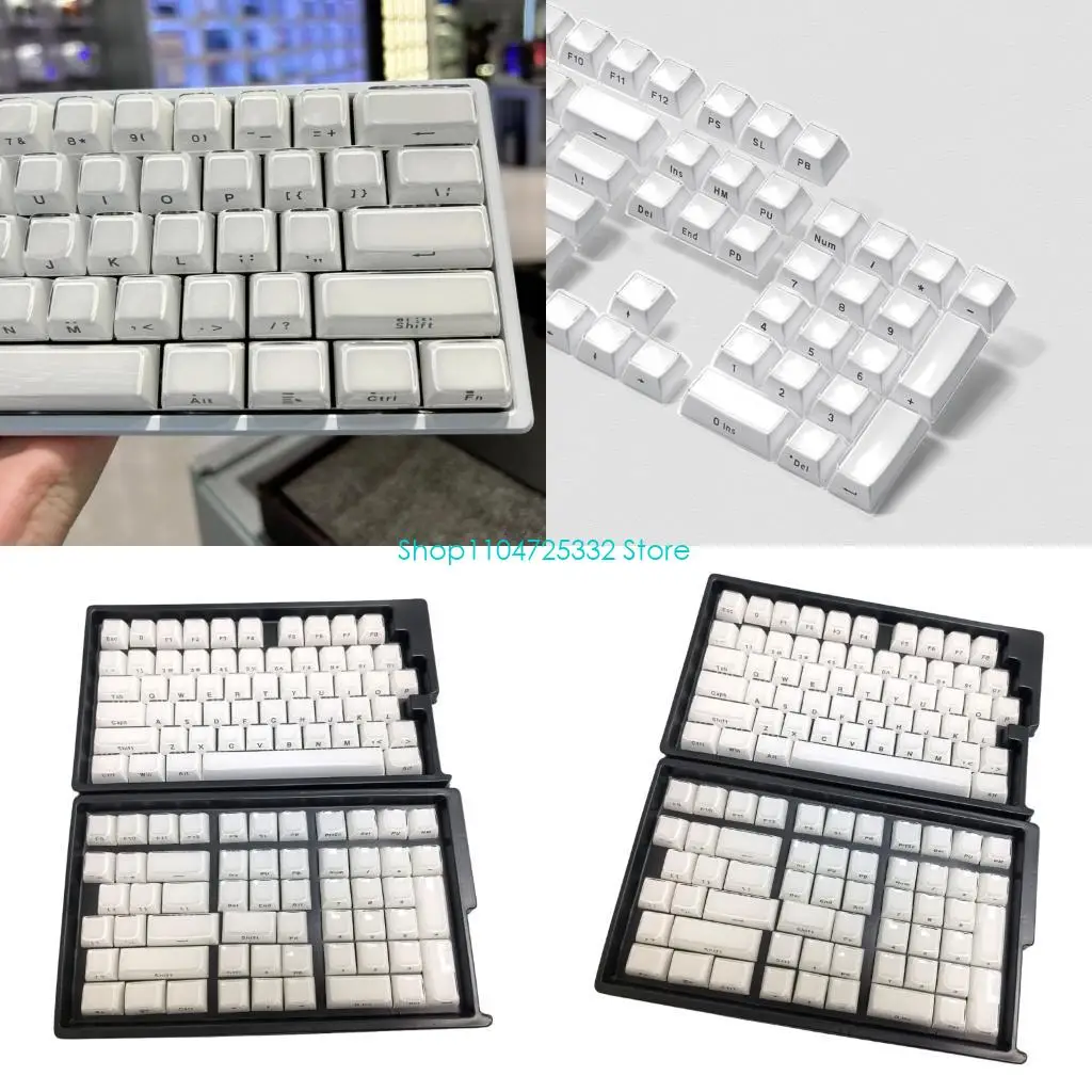 P5EA Side Printed ABS Jellys Puddings Keycaps 113Keys OEM Profile for Most Mechanical Keyboards