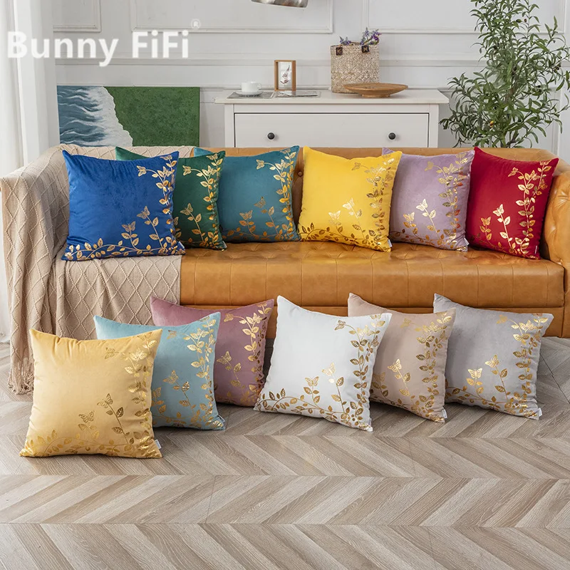 חם הטבעה סדרת תחרה קטיפה פרחים כרית כיסוי כרית מכסה וינטג 'לרקמה רקום כרית לקישוט הבית