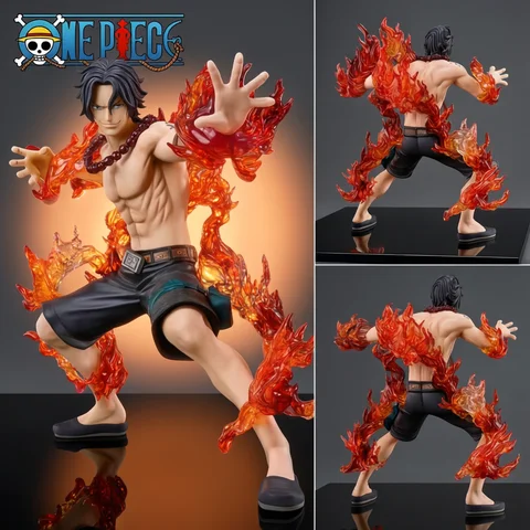 One Piece Portgas D Ace Battle Fire Action Figures Toys Japan Anime Collectible Figurines PVC Model Toy for Anime Lover Figurine