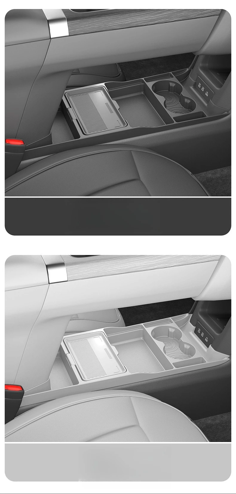 Für Chery 2026 ICAR V27 Mittelkonsole Armlehnen-Aufbewahrungsbox Untere Silikon-Antirutschmatte Auto-Innenraum-Modifikationszubehör – Detail 11