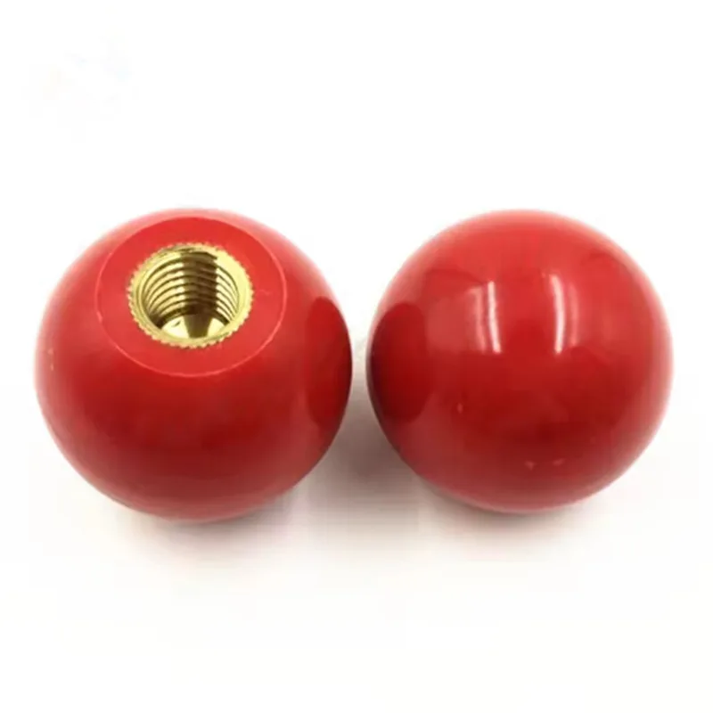 2 Pieces  Black or Red Plastic M4/M5/M6/M8/M10/M12 M14/M16 Thread Ball Shaped Head Clamping Nuts