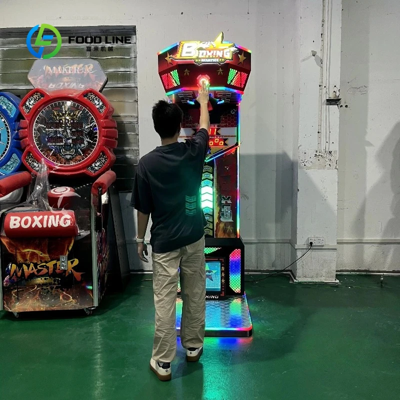 Customized Coin Operated Arcade Boxing Machine Commercial Amusement Boxing Arcade Street Electronic Punch Power Game Machine