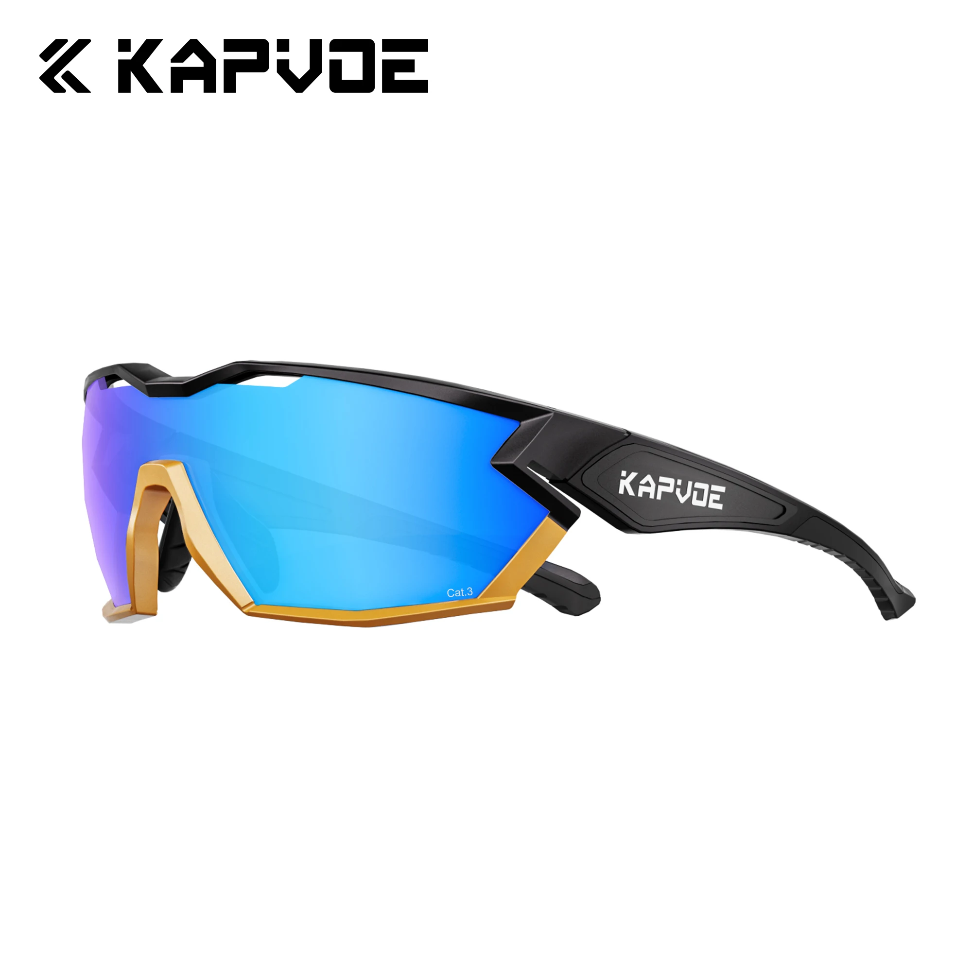 KAPVOE Fahrrad-Rennbrille für Herren MTB Fahrrad-Sonnenbrille UV400 Damen Outdoor-Sportbrille für Fahren, Wandern, Camping