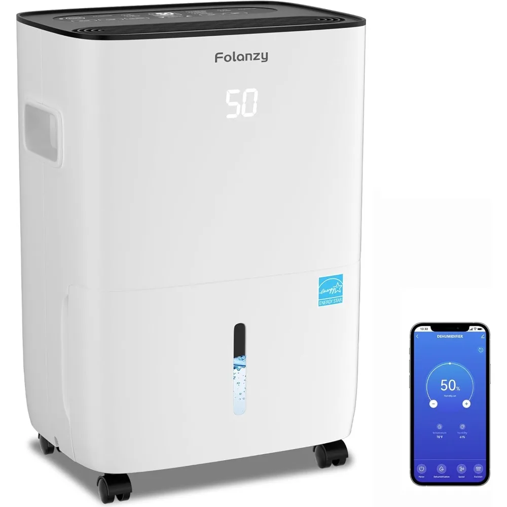 

Smart Dehumidifier, 80 Pints Energy Star Dehumidifier for Basement Bedroom Home Garage and Large Room Spaces up to 5,200 Sq. Ft