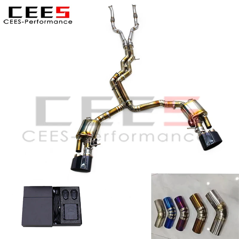 

cees 2019-2023 Catback Exhaust for Audi RS6 RS7 C8 4.0T Valve System SS304 Performance Racing Exhaust Pipe