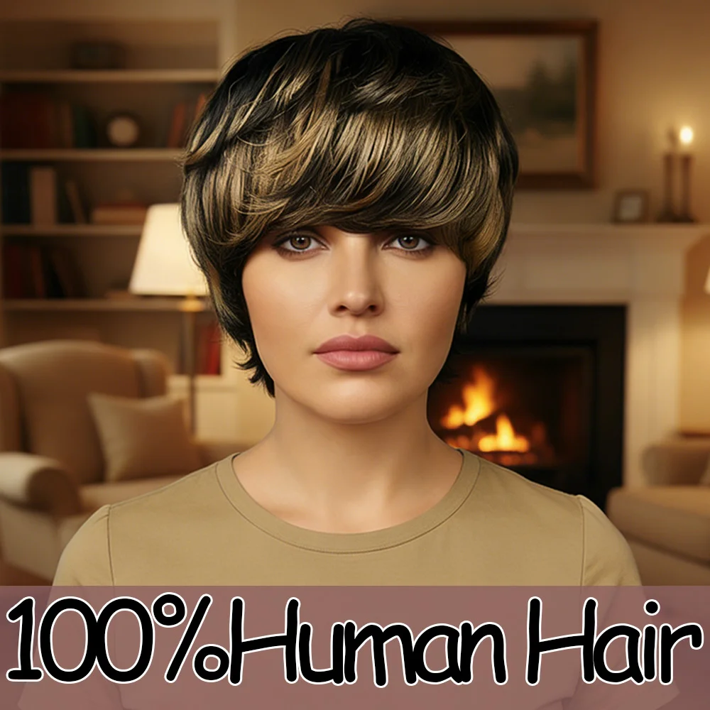 

Цветные Короткие Пикси Афро Кудрявый Боб 100% Парики Из Человеческих Волос Для Женщин Бразильские Волосы Реми Полный Парики Машинного Сделания