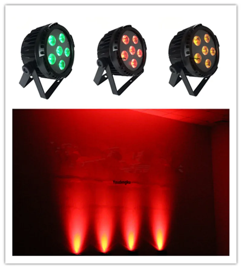 

8pcs Factory ip65 smart stage par light 6x18w rgbwauv 6 in1 waterproof battery powered wireless led par light