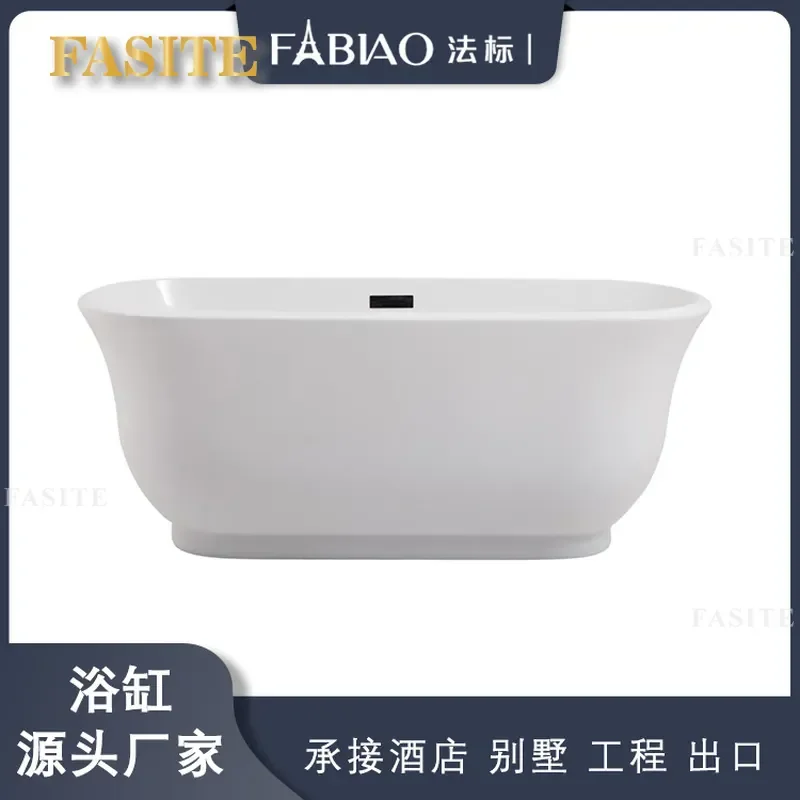 For Hotel Home Decoration High Quality Integrated Seamless Independent Acrylic Bathtub