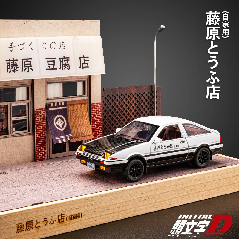 New 1:36 Initial D AE86 Alloy Model Car Toy Diecasts Metal Casting Sound and Light Car Toys For Children Vehicle