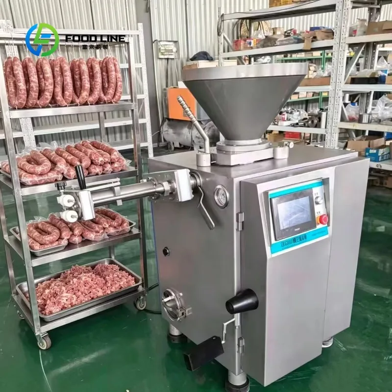 Customized 304 Stainless Steel Vacuum Sausage Filler Double Tube Sausage Filler for Sausage Processing Equipment