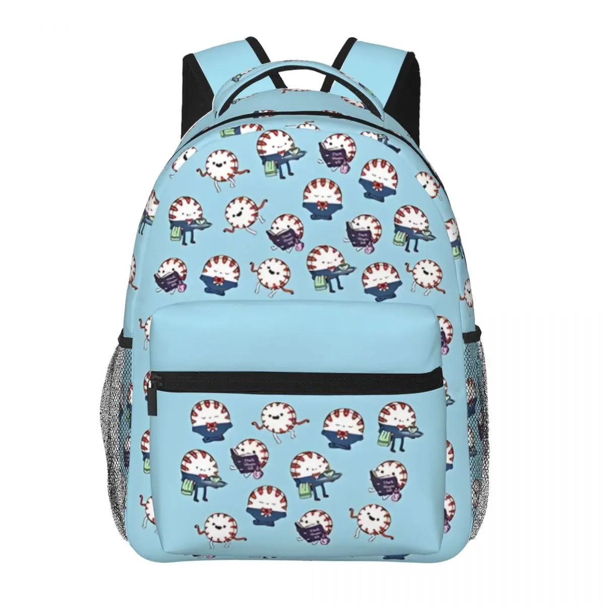 

Peppermint Butler Adventure Time Pattern Student School Bookbag Canvas Daypack Elementary High College Travel Bags 16in