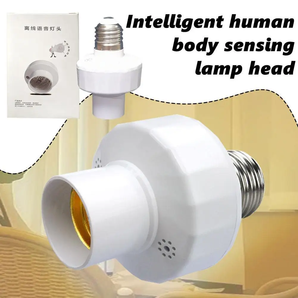 Smart Radar Motion Sensor E27 Lamp Holder Adjustable Human Body Induction Light Socket Auto On/Off Energy Saving Light Adapter
