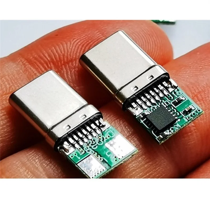 10Pcs Fast Charge Module PD/QC Decoy Board PD 2 3.0 DC Trigger Cable USB Type-C Male Plug QC4 Charge Connector