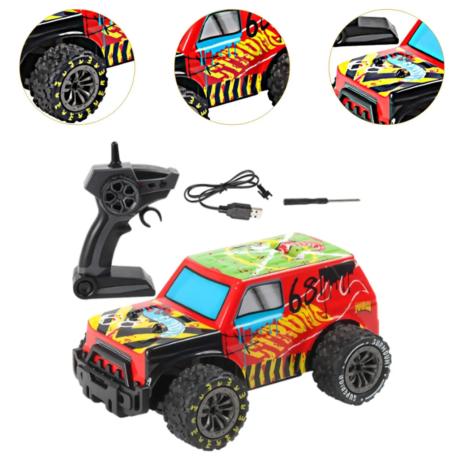 Remote Control Car Hobby Grade with Light Hobby RC Truck for Kids Boys Gifts