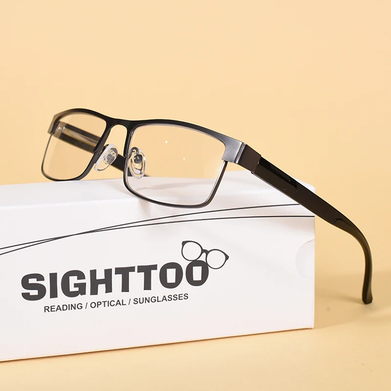 Edelstahl Männer Business Lesebrille für Reader Herren Presbyopie Optische Brillen +100 + 150 + 200 + 250 + 300 + 350 + 4000 – Detail 7