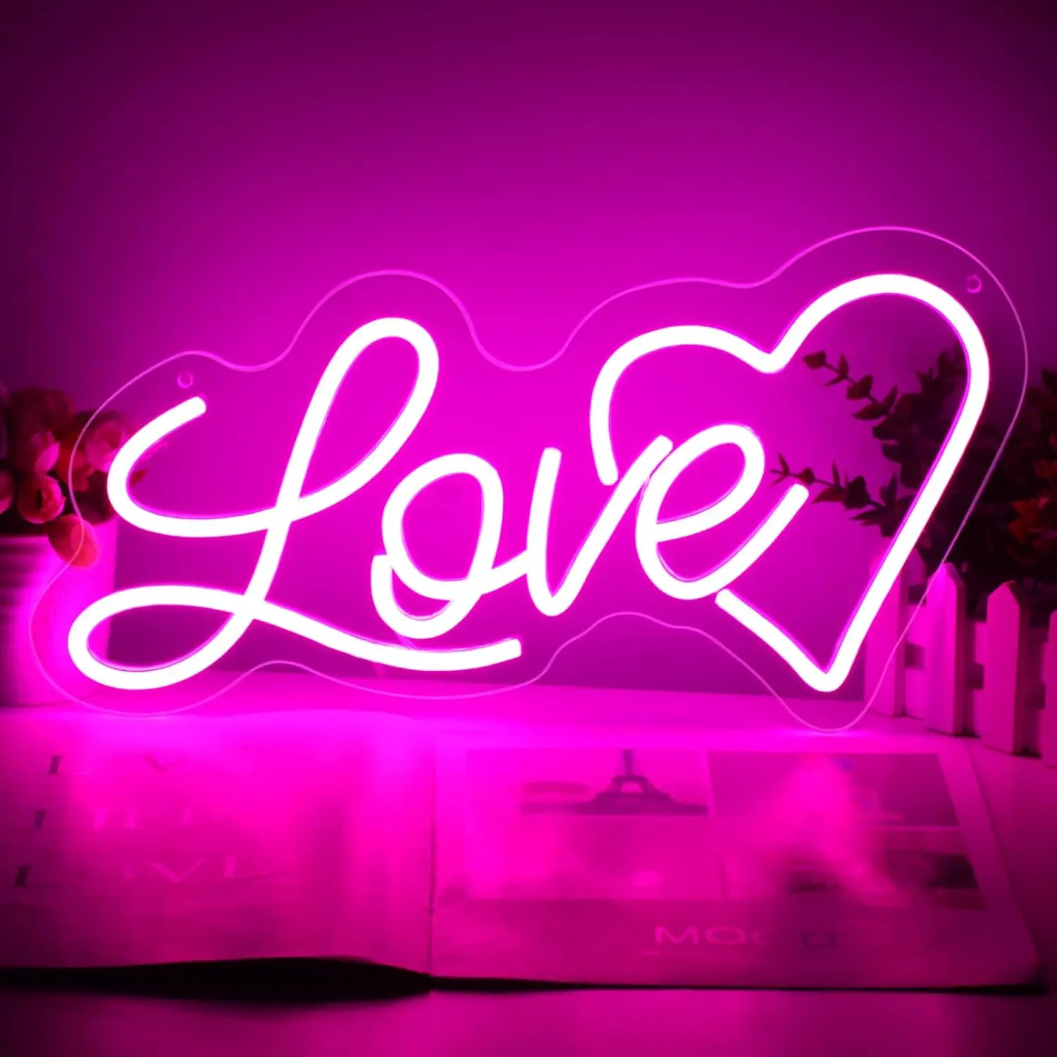 

Неоновая вывеска «Любовь» с USB-подсветкой, светодиодный неоновый светильник для Дня святого Валентина, помолвки, свадьбы, вечеринки, бара, гаража, спальни, декоративный подарок, настенный светильник