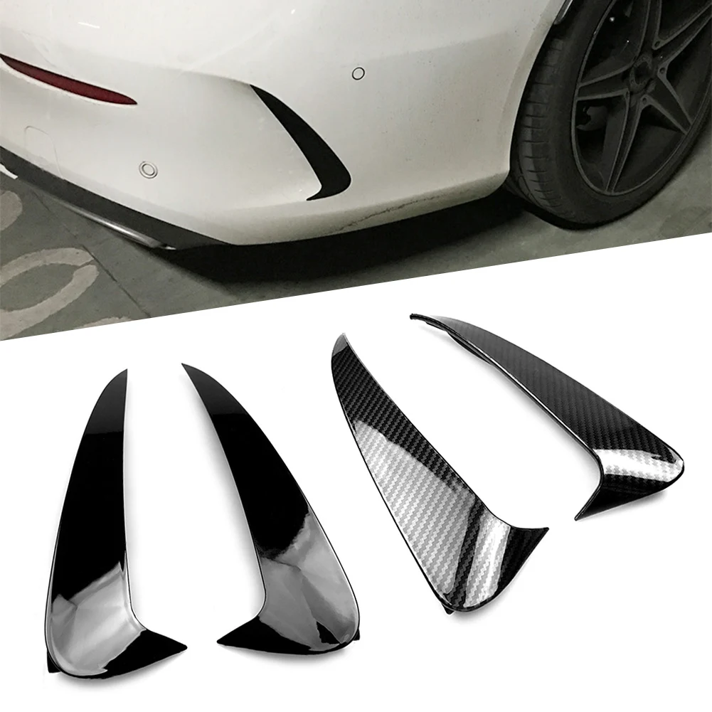 1Pair Car Rear Bumper Splitter Spoiler Canard Air Vent Trims For Mercedes Benz C-Class Coupe C205 2015-2024