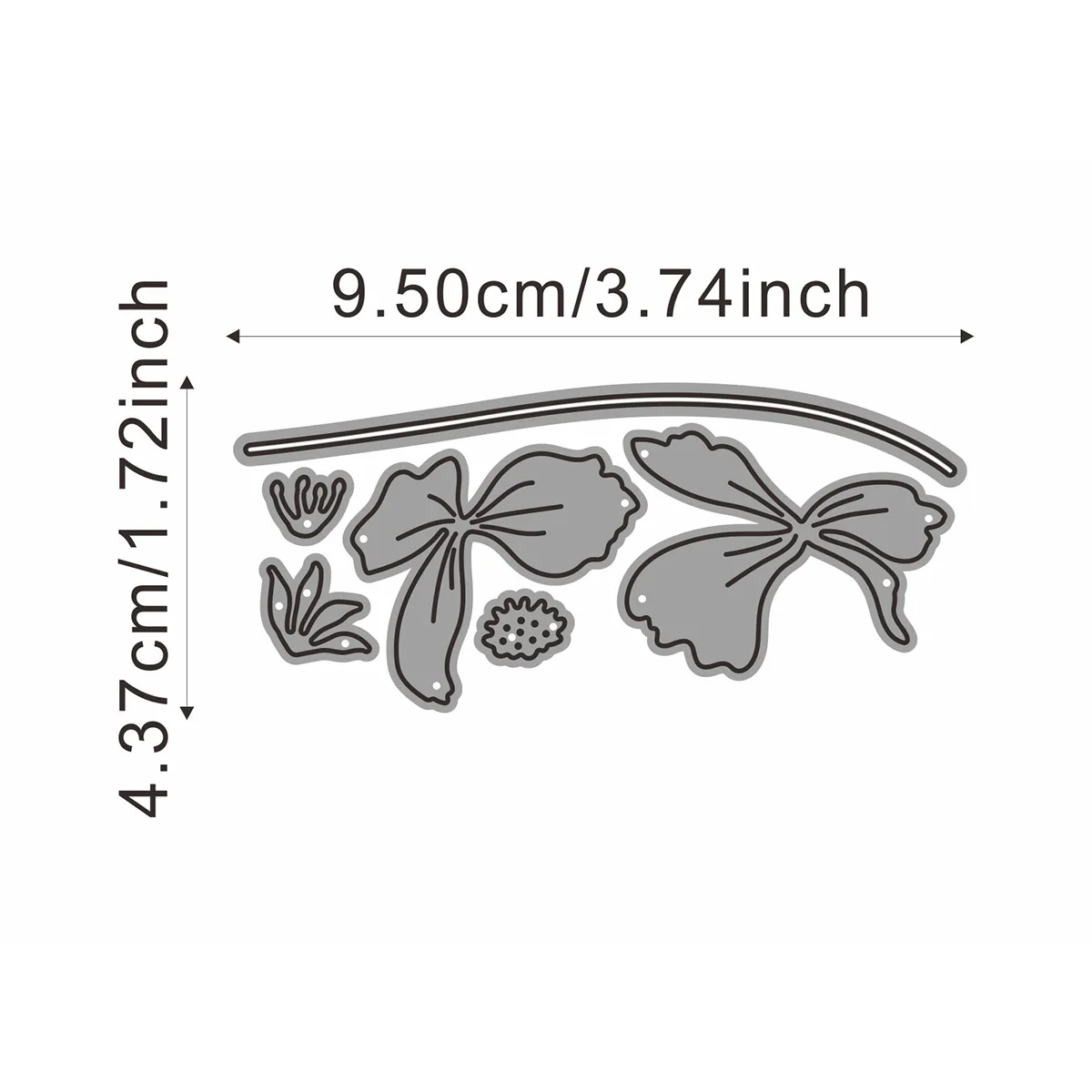 New Outdoor Small Flower Metal Cutting Mold Handicraft DIY Cutting Relief Album and Card
