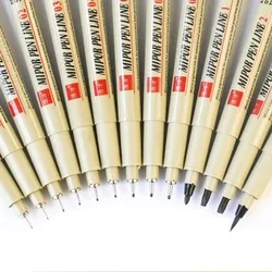 3-12pcs Pigment Liner Micron Ink Marker Pen for Manga Draw Sketching Needle Pen Hook Line Pen Sketch Stationery Set Art Supplies