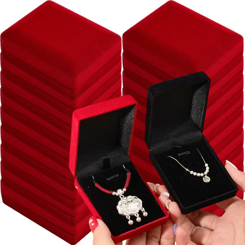 

Romantic Velvet Necklace Box for Earrings Wedding Ring Necklace Jewelry Storage Box Display Holder Organizer Packaging Case