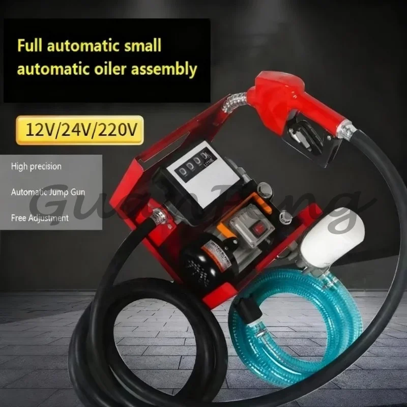 12V 24V 220V High Flow Electric Fuel Transfer Pump, New Upgrade Refueling Device with Mechanical Meter