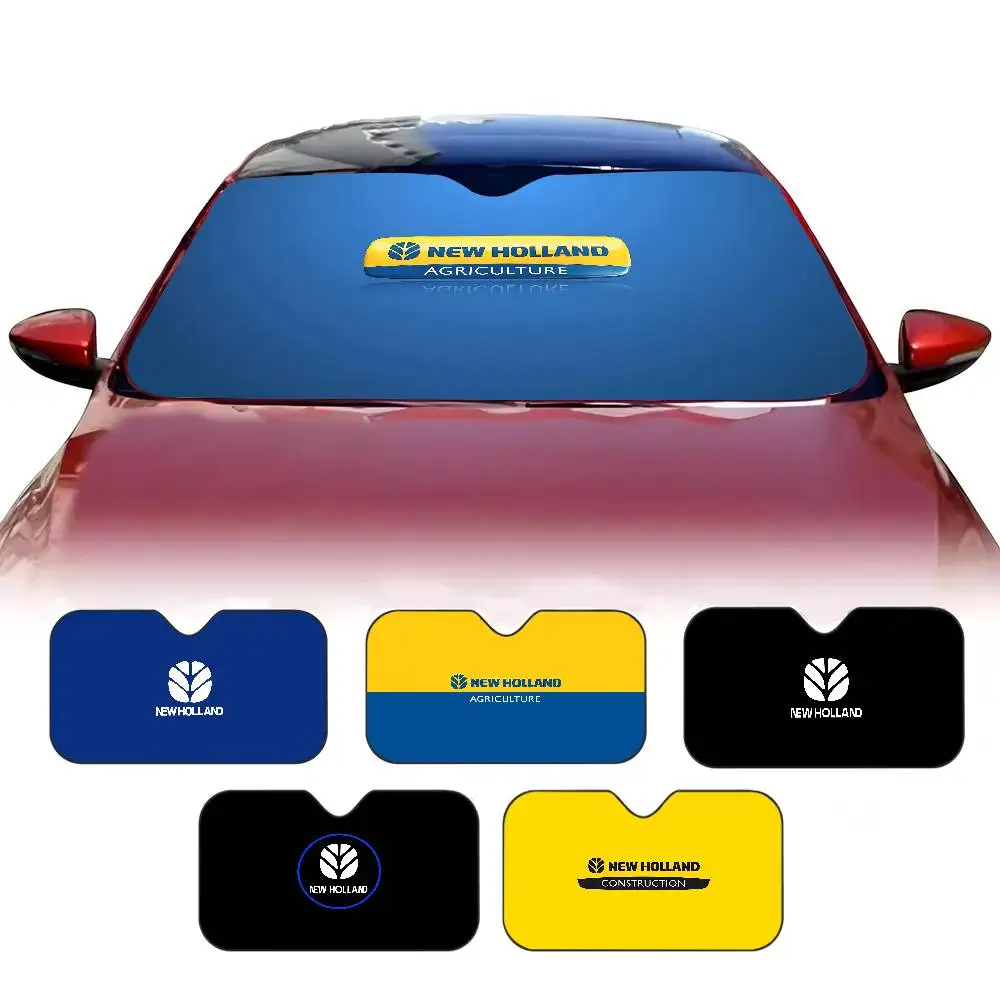 New Holland Logo Car Windshield Sunshade Cover Foldable Automotive Sun Shade Visor Window Uv Reflector Cars Keep Car Cool