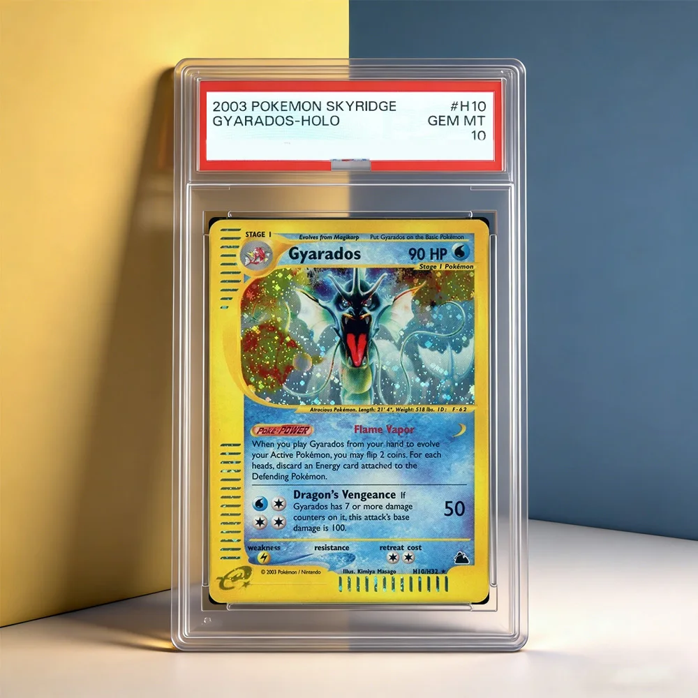 

DIY Proxy PTCG Graded Collection Card 2003 SK YRIDGE GYARADOS HOLO GEM MT 10 POINTS Collection Card Anime Game Gift