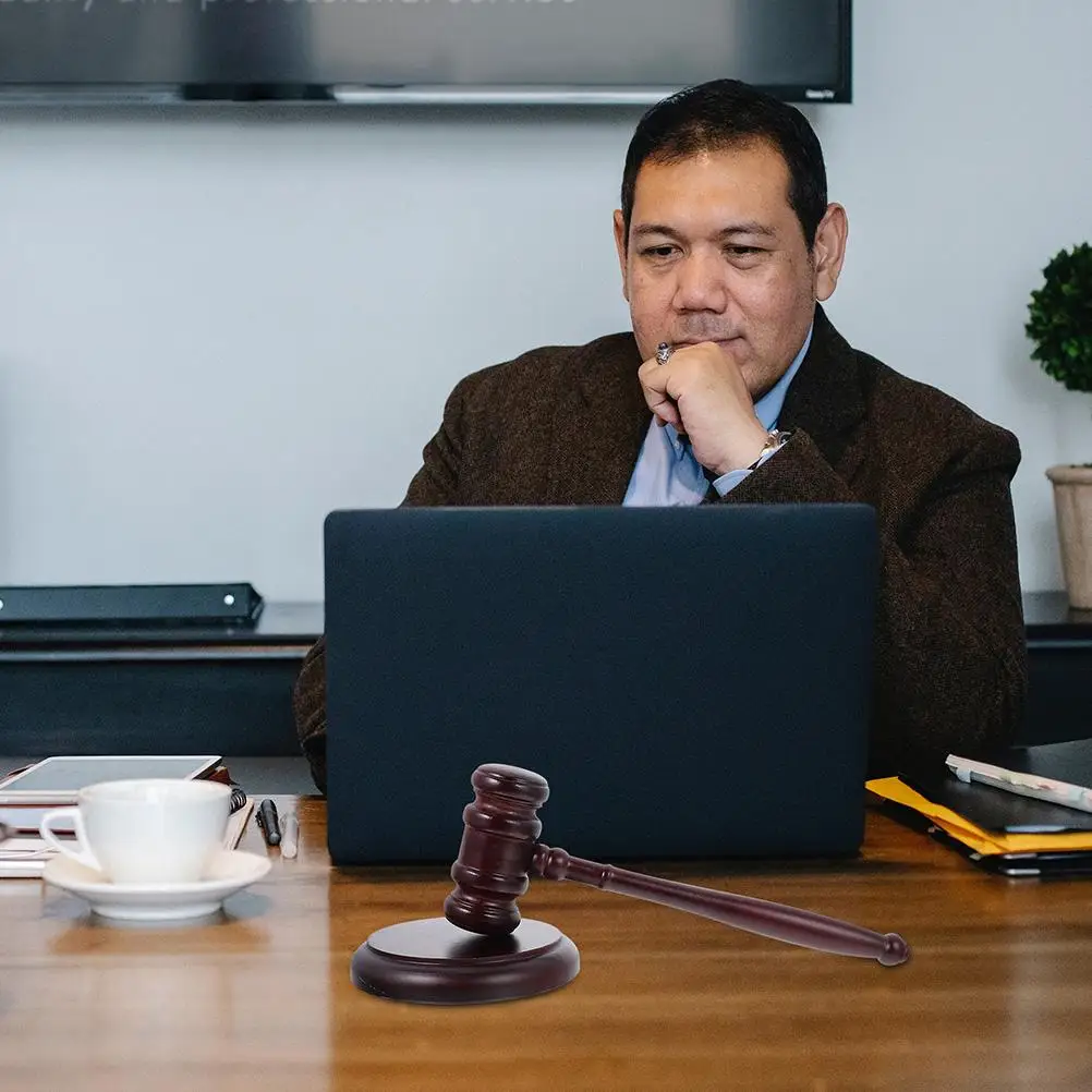 Judge Hammer Gavel Toy Wooden Hard Personalized Auction Court Kids Hand Coordination Training Safe Smooth Practical