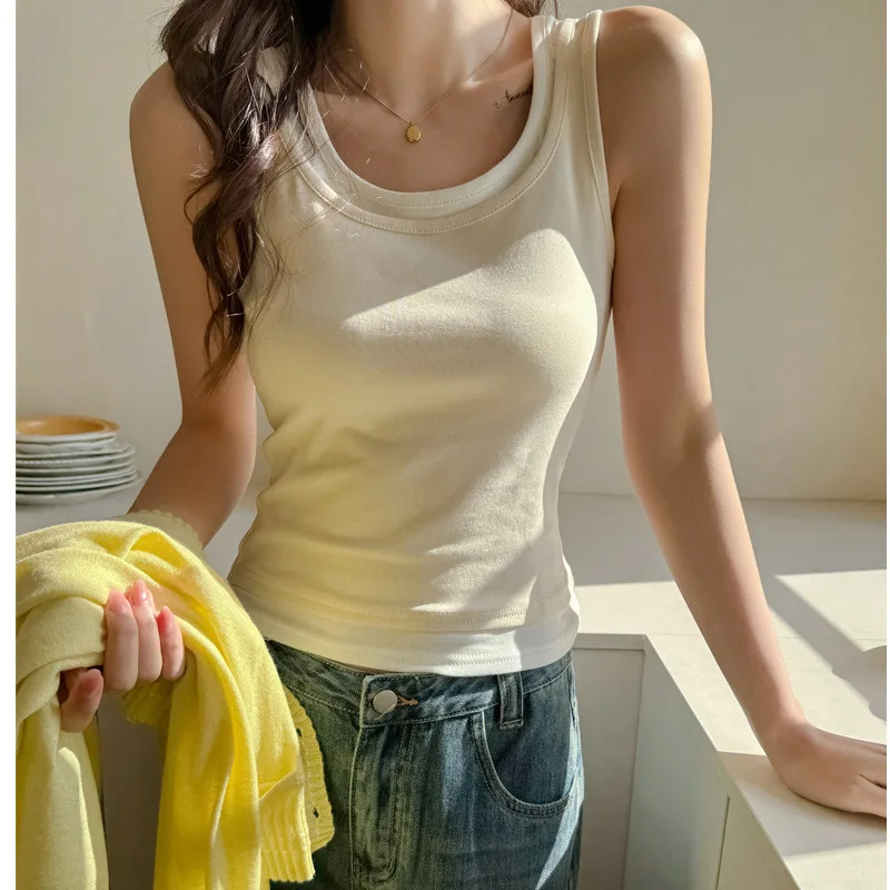 سترة بروتيل مزيفة مكونة من قطعتين على الطراز الأمريكي للنساء بتصميم صيفي جديد، فتاة متخصصة وحارة، ترتديها للإظهار