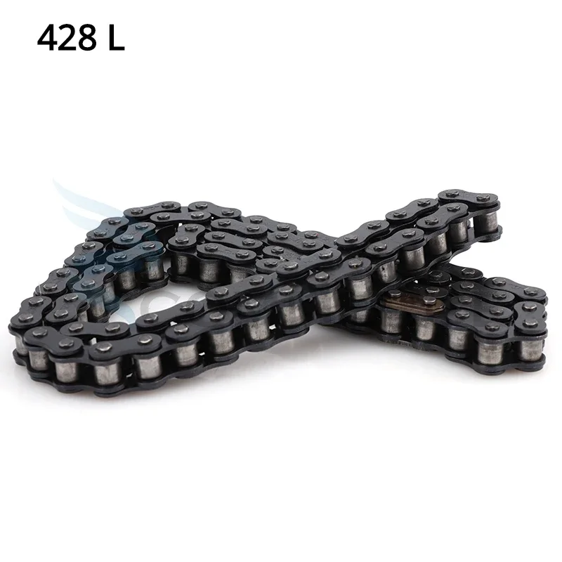 Motorcycle 428 Chain 94/102/104/108/132/140 Links Fit for 50cc -250cc ATV Quad Pit Dirt Bike Go Kart Metal Motorcycle Accessory