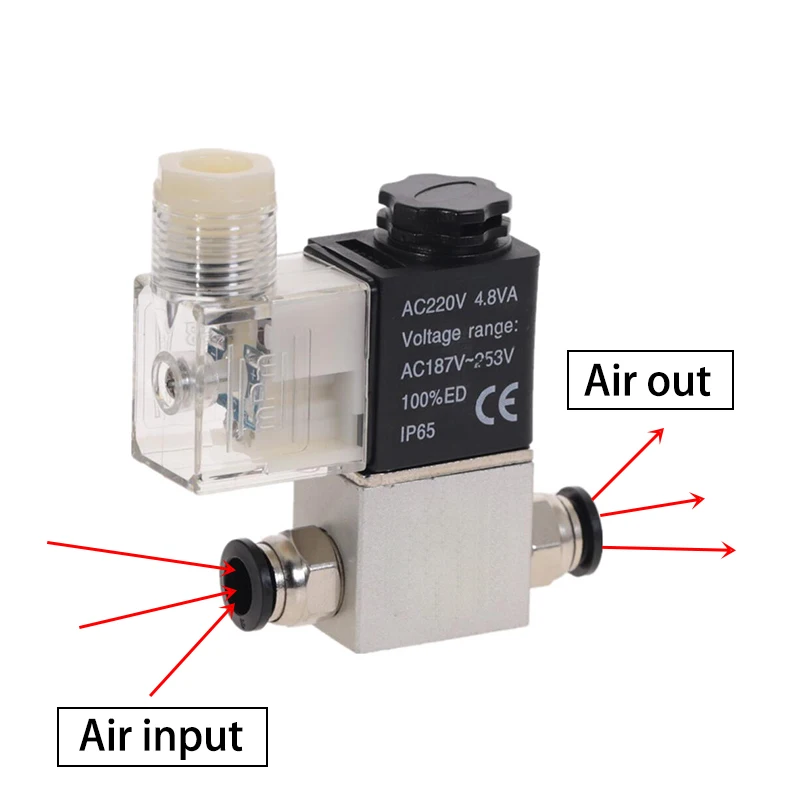 صمام لولبي Pneumatic Air Solenoid Valves 2 Position 2 Port 1/4\ الهواء المضغوط — تفصيل 3
