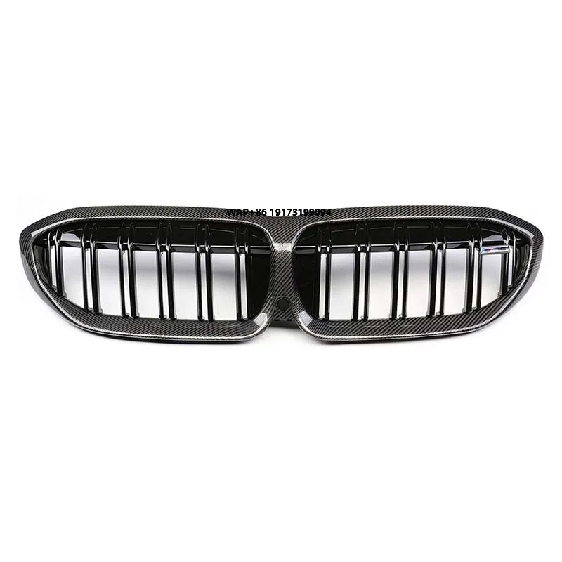 

M Type Carbon Fiber Front Bumper Grille for New 3 Series G20 G28 2019+ Dual Slat Style Center Grill